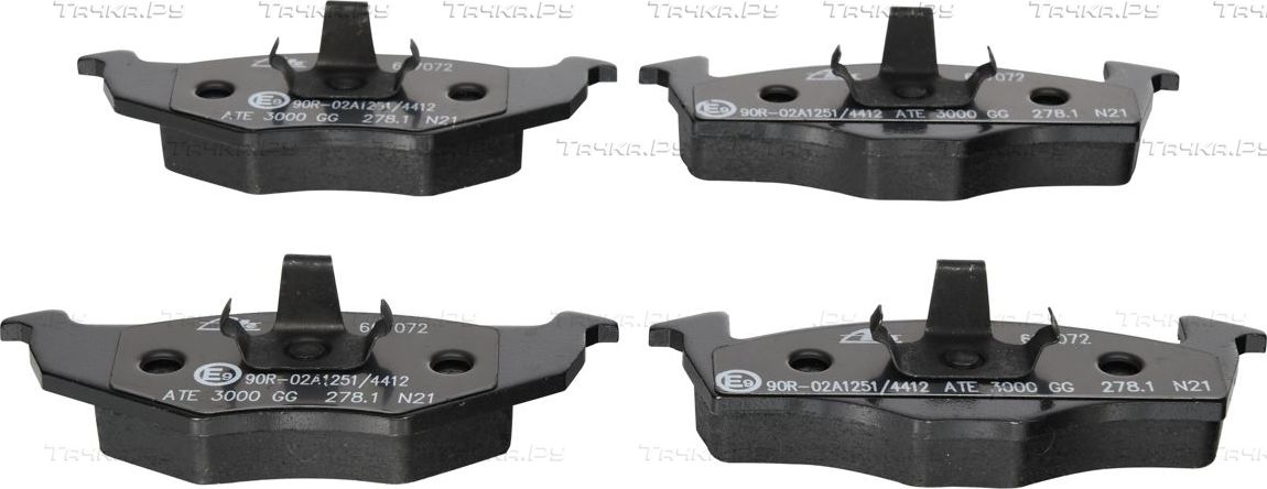 Тормозные колодки ATE передние для Volkswagen Golf III 1991-1997. Артикул 13.0460-7072.2