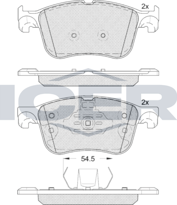 Тормозные колодки Icer передние для Ford Puma II 2020-2026. Артикул 182321-204
