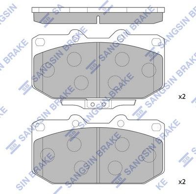 Тормозные колодки Sangsin Hi-Q. Артикул SP4156