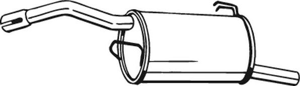 Глушитель (задняя часть) Bosal для Mitsubishi Colt VI (Z20/Z30) 2004-2012. Артикул 177-683