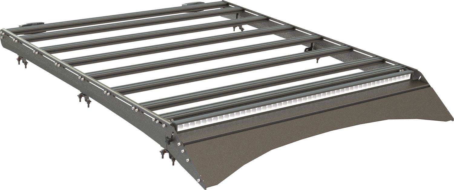 Экспедиционный багажник STC для Toyota Tundra II Crew Max 2006-2021 Шторка дальний и задний свет. Артикул STC-TTU/06-TR3-L1L2