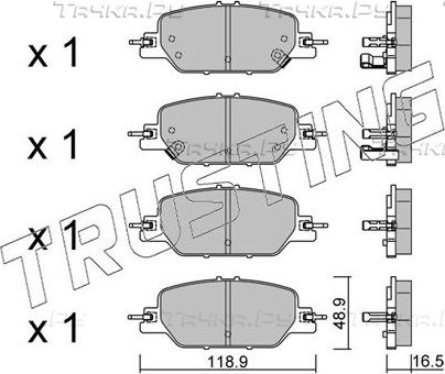 Тормозные колодки Trusting задние для Honda CR-V V 2016-2026. Артикул 1154.0