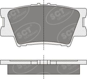 Тормозные колодки SCT-Germany задние для Toyota RAV4 III (XA30) 2005-2013. Артикул SP 336 PR