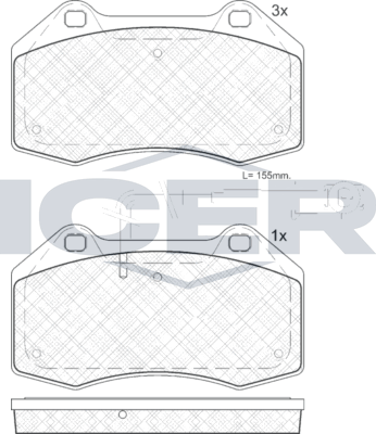Тормозные колодки Icer. Артикул 181879