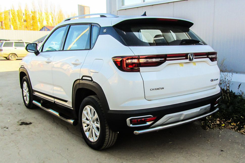 Защита Slitkoff заднего бампера D42 для Changan CS35 Plus 2019-2026. Артикул CHANCS35P-007