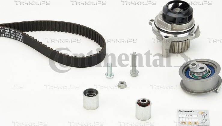 Помпа (водяной насос) с комплектом ремня ГРМ ContiTech для Skoda Octavia A5 2004-2008. Артикул CT1088WP4