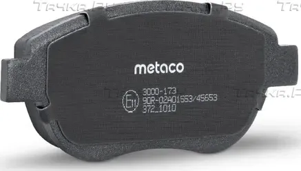 Колодки тормозные передние к-кт (Metaco). Артикул 3000173