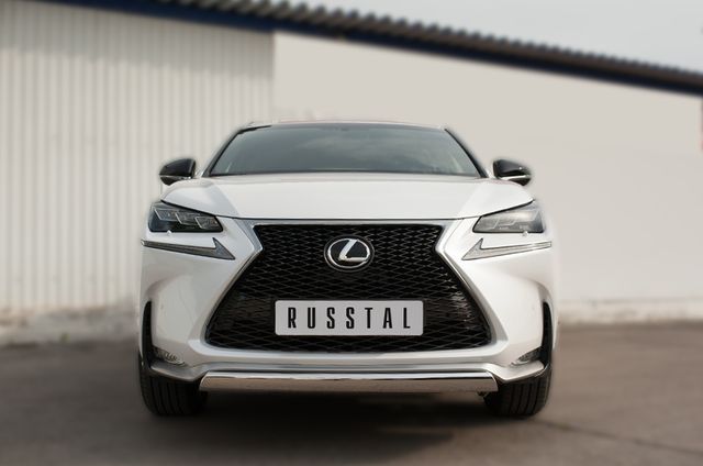 Защита RusStal переднего бампера d76х42 (дуга) для Lexus NX 200t F Sport 2015-2026. Артикул LNXZ-002137