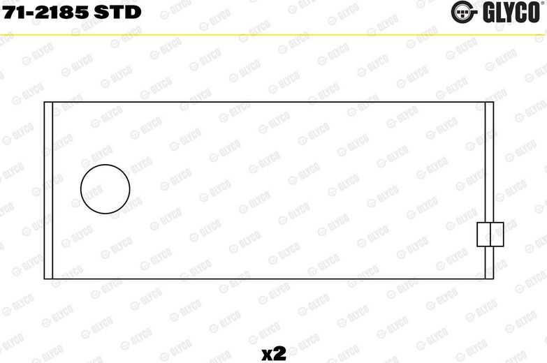 Вкладыши шатунные Glyco. Артикул 71-2185 STD