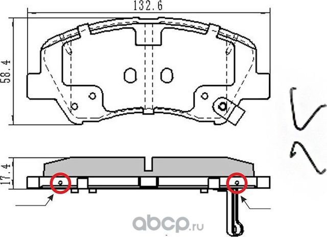 Колодки тормозные перед HYUNDAI SOLARIS 10-CRETA (SAT). Артикул ST58101H5A25