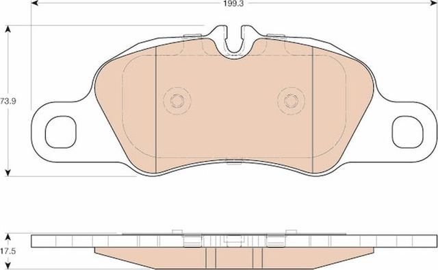 Тормозные колодки TRW передние для Porsche Cayman II (981) 2013-2016. Артикул GDB1990