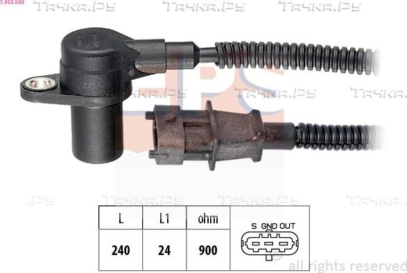 Датчик положения коленвала EPS Made in Italy - OE Equivalent для Kia Sorento I 2006-2011. Артикул 1.953.560