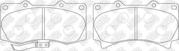 Тормозные колодки NiBK передние для Hummer H3 2005-2010. Артикул PN0498