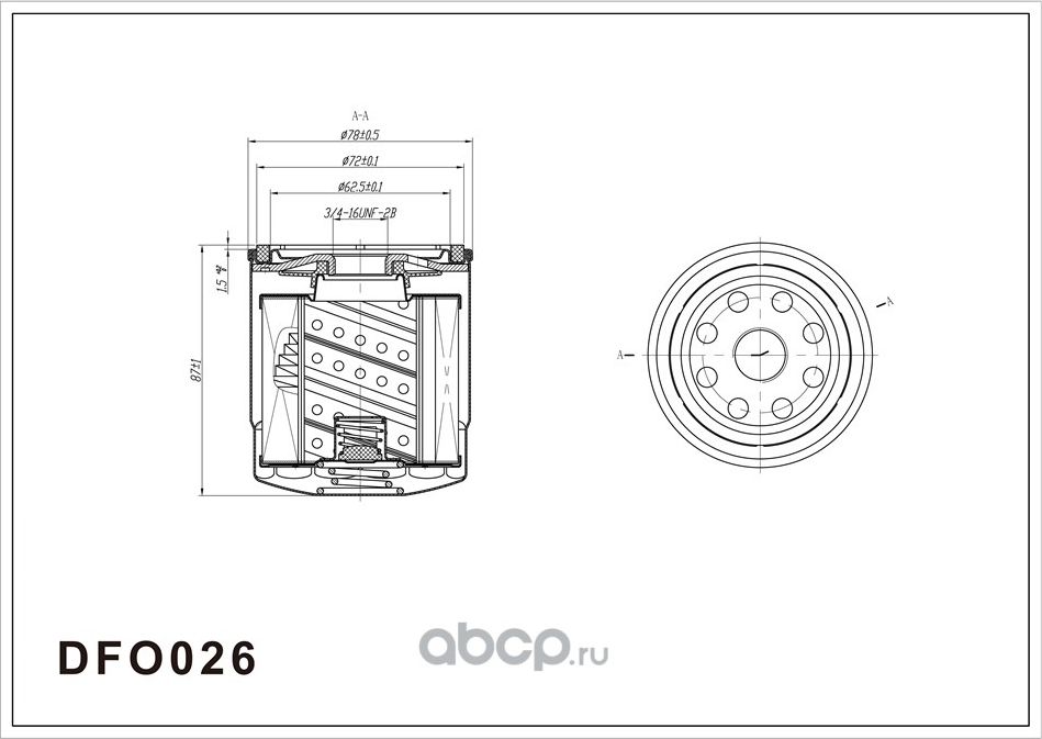 Фильтр масляный DOUBLE FORCE арт. Double Force. Артикул DFO026