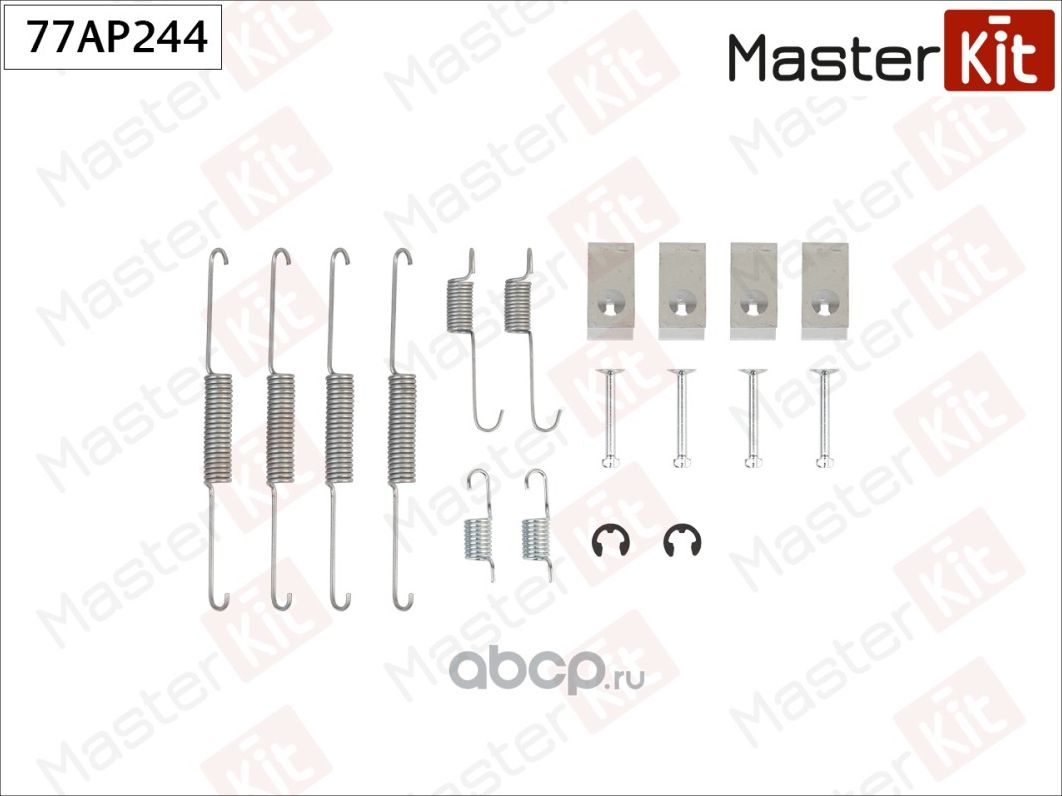77AP244 Комплект установочный барабанных колодок Kia RIO (DC_) 2000 - 2005 (Master KIT). Артикул 77AP244