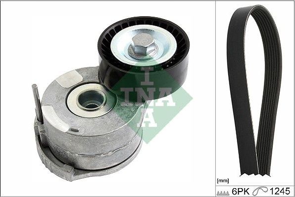 Приводной ремень поликлиновой с роликами (комплект) Ina. Артикул 529 0222 10