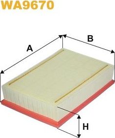 Воздушный фильтр WIX Filters. Артикул WA9670