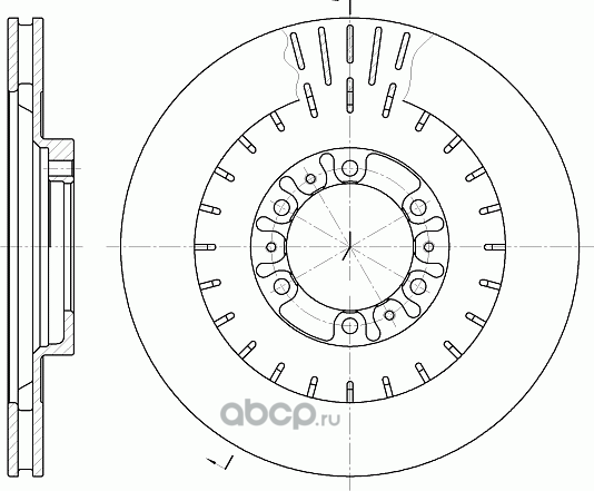 Диск тормозной вентилируемый (G-Brake). Артикул GR02796