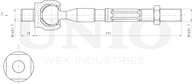 Тяга рулевая (Unio). Артикул SSP-30071