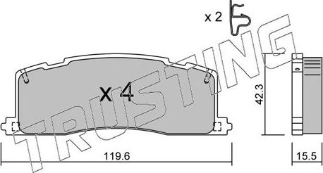 Тормозные колодки Trusting. Артикул 441.0
