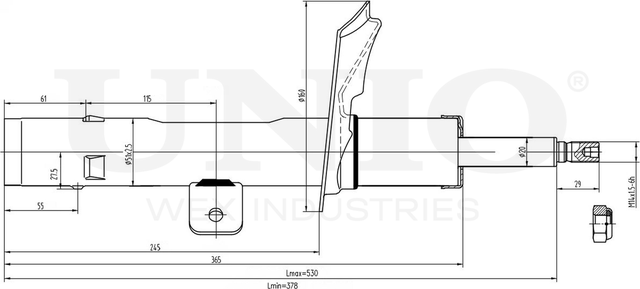 Амортизатор подвески (Unio). Артикул SAB-10057