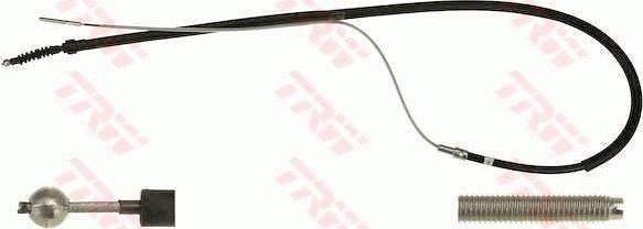 Трос ручника (тросик ручного тормоза) TRW задний правый/левый для Volkswagen Passat B3 1988-1997. Артикул GCH2333