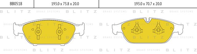 Колодки тормозные AUDI A8 09- перед. (Blitz). Артикул BB0518