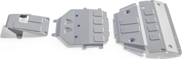 Защита алюминиевая Rival для картера, КПП и РК Porsche Cayenne III 2017-2026. Артикул K333.4612.1