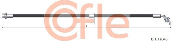 Тормозной шланг Cofle передний правый для Toyota RAV4 II (XA20) 2000-2005. Артикул 92.BH.TY043