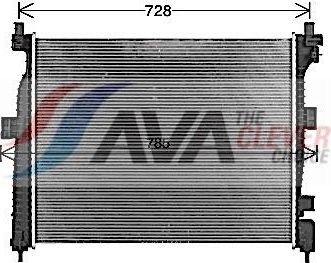 Радиатор охлаждения двигателя AVA ** CLEVER FIT ** для Jeep Grand Cherokee IV (WK2) 2010-2026. Артикул JE2088