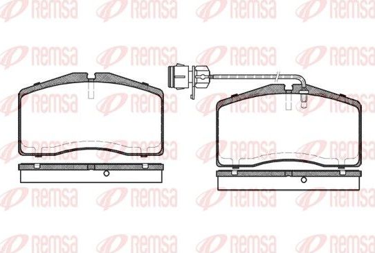 Тормозные колодки Remsa передние для Audi S8 I (D2) 1999-2002. Артикул 0448.12