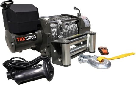 Лебёдка электрическая 24V 4Revo 15000 lbs 6800 кг (стальной трос). Артикул 4R-W150A-24