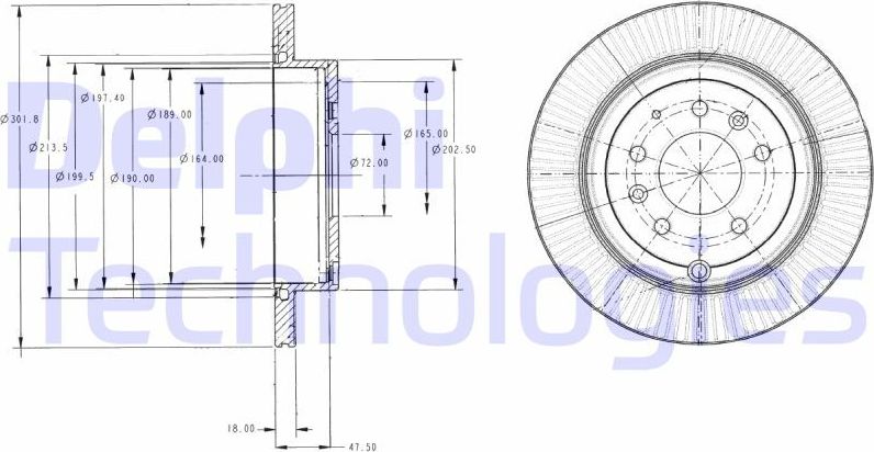 Тормозной диск Delphi. Артикул BG4336