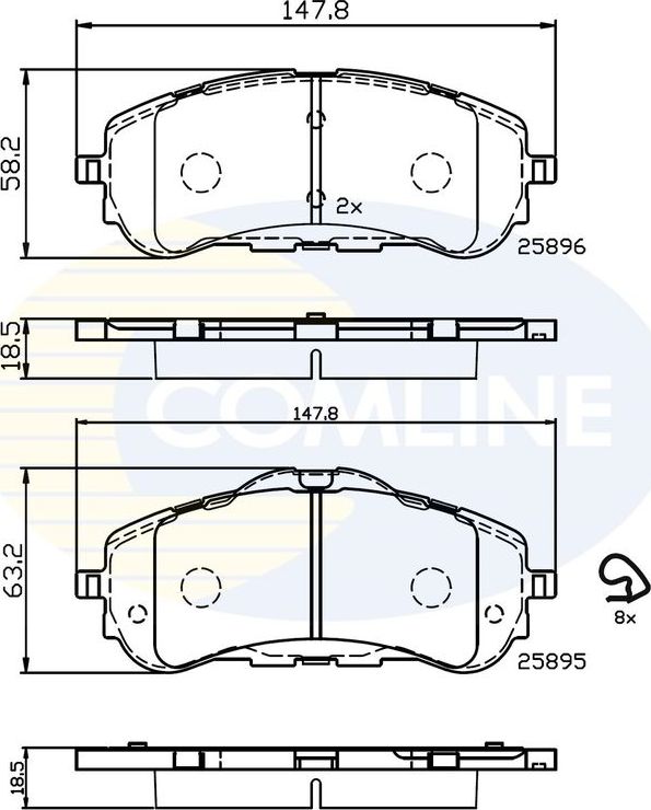 Тормозные колодки Comline Comline. Артикул CBP32232