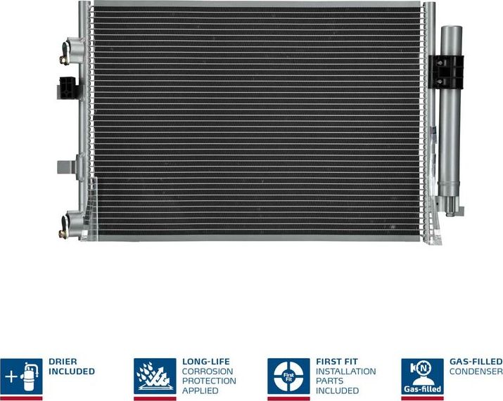 Радиатор кондиционера (конденсатор) Nissens (алюминий). Артикул 940182