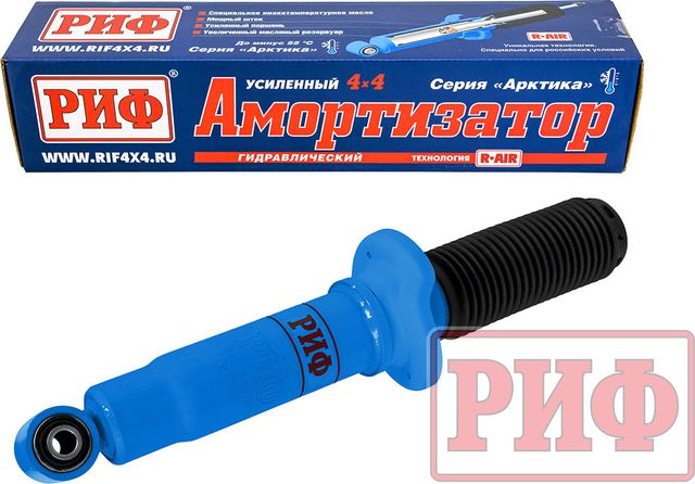 Амортизатор РИФ Арктика (R-AIR) передний штатный для Mitsubishi Pajero IV 2006-2015. Лифт 0-40 мм. Артикул PLT245