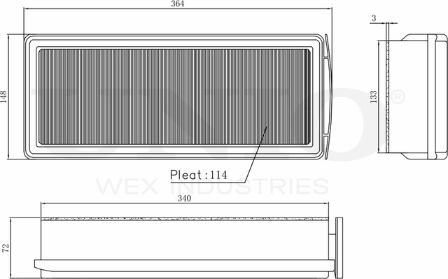 Фильтр воздушный (Unio). Артикул FLT-10001
