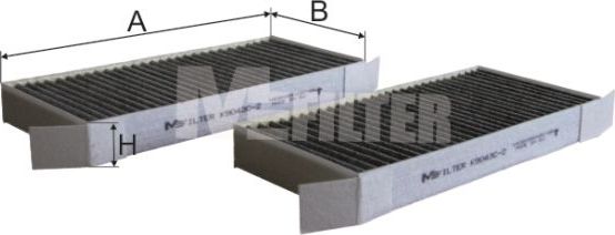 Салонный фильтр MFilter. Артикул K 9043C-2