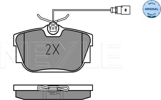Тормозные колодки Meyle Original. Артикул 025 234 4616/W