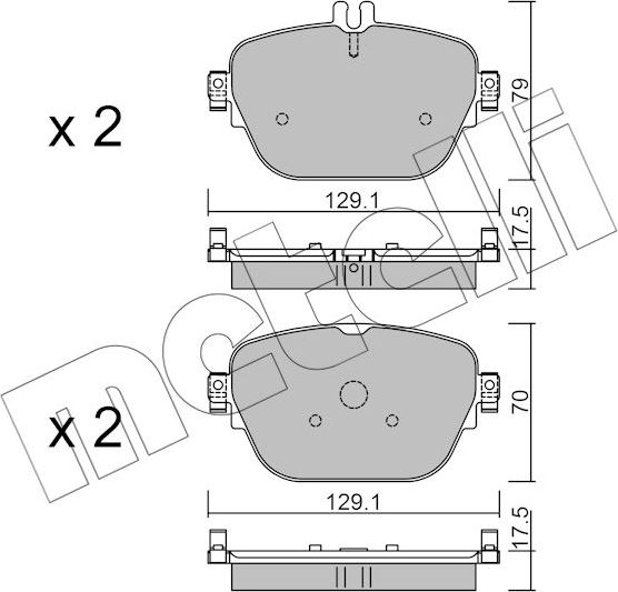 Тормозные колодки Metelli. Артикул 22-1138-0