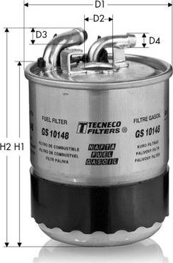 Топливный фильтр  Tecneco Filters. Артикул GS10148