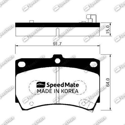 Тормозные колодки SpeedMate. Артикул SM-BPK009