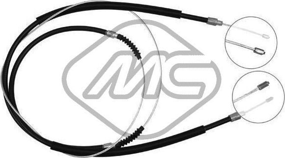 Трос ручника (тросик ручного тормоза) Metalcaucho задний для Fiat Ducato I 1990-1994. Артикул 80828