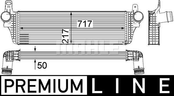 Интеркулер Mahle Premium. Артикул CI 242 000P