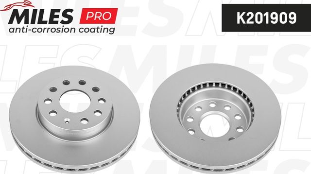 Диск тормозной AUDI A3/SKODA OCTAVIA/VW GOLF 12- перед.вент.D 276мм. с покрытием (Miles). Артикул K201909