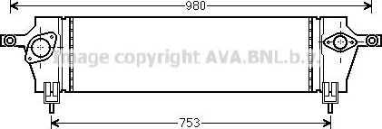 Интеркулер AVA для Nissan Qashqai I 2007-2013. Артикул DNA4333