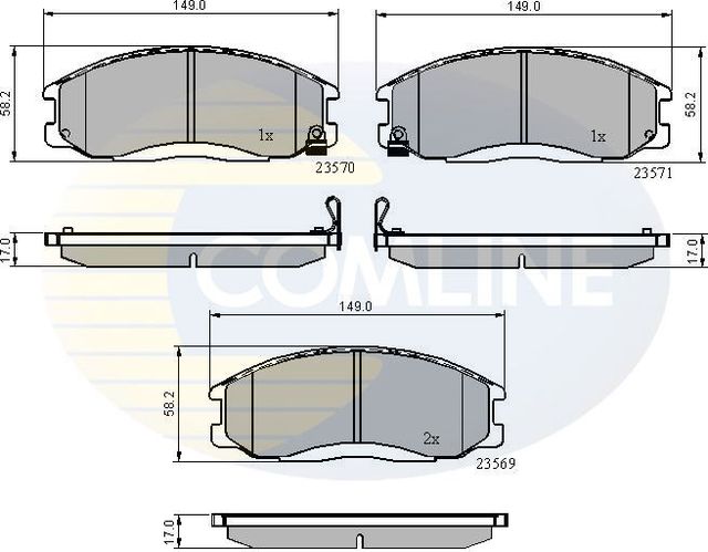 Тормозные колодки Comline Comline. Артикул CBP3938