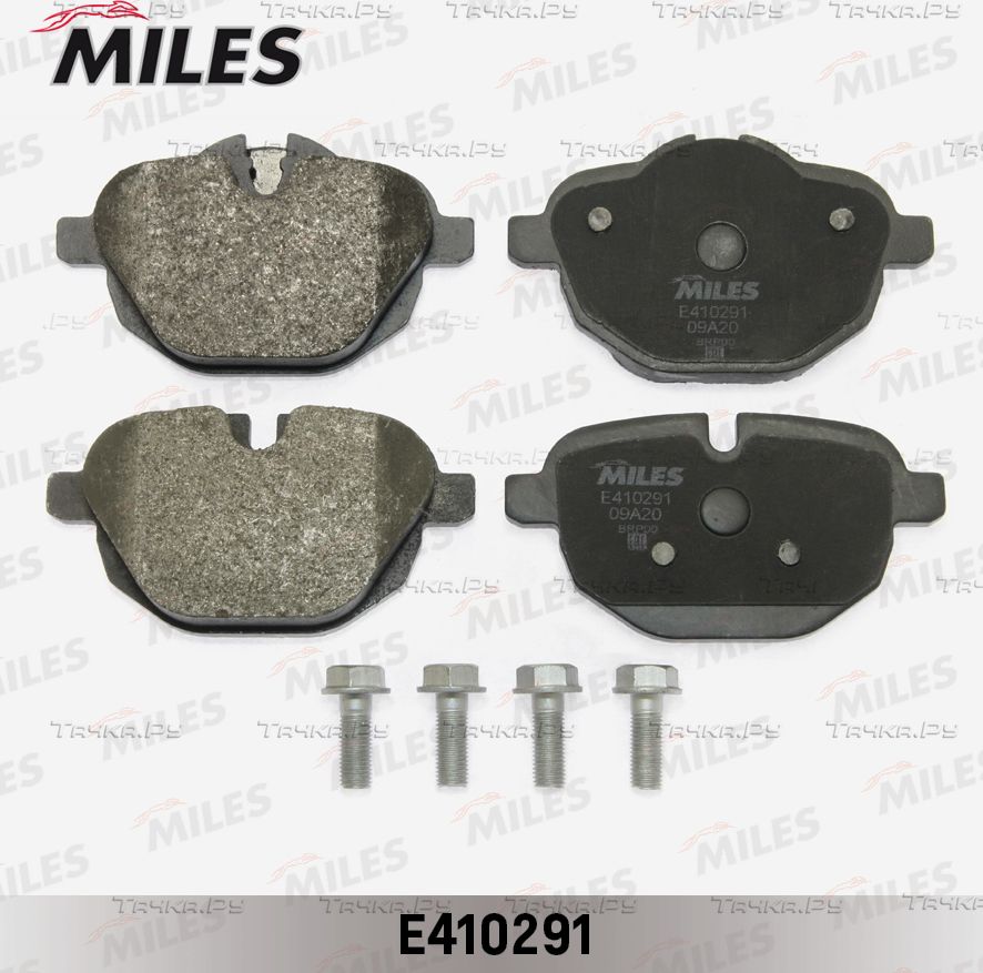 Тормозные колодки Miles (Low-Metallic) задние для BMW 5 VI (F10/F11/F07) 2009-2017. Артикул E410291
