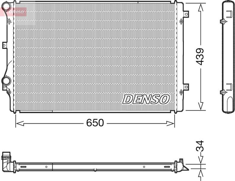 Радиатор охлаждения двигателя Denso для Skoda Superb II 2008-2015. Артикул DRM32041