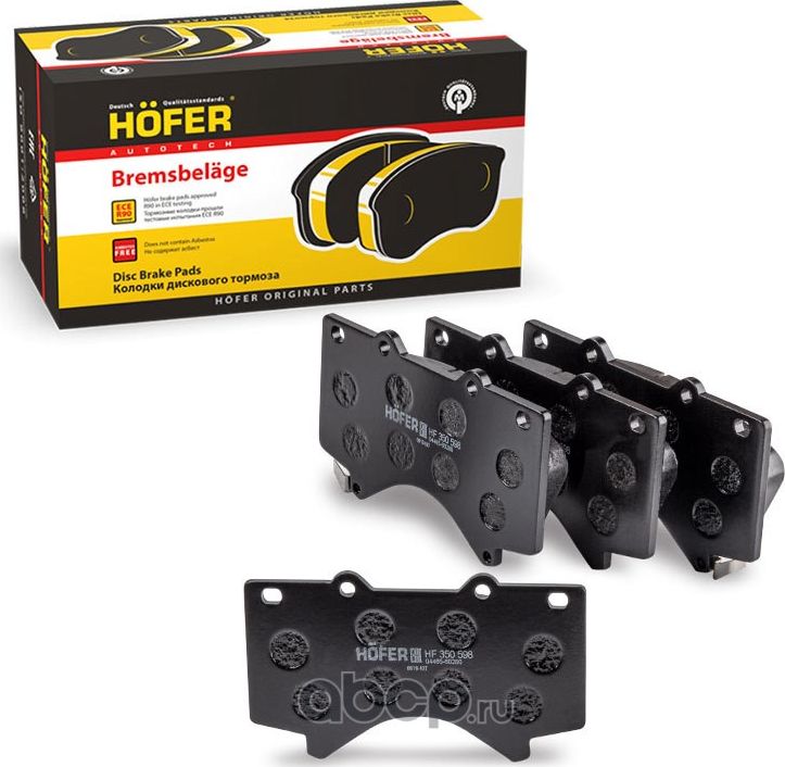 Колодка тормозная передняя Toyota Land Cruiser J200 2007-, Lexus LX 570 2007- (0 (Hofer). Артикул HF350598